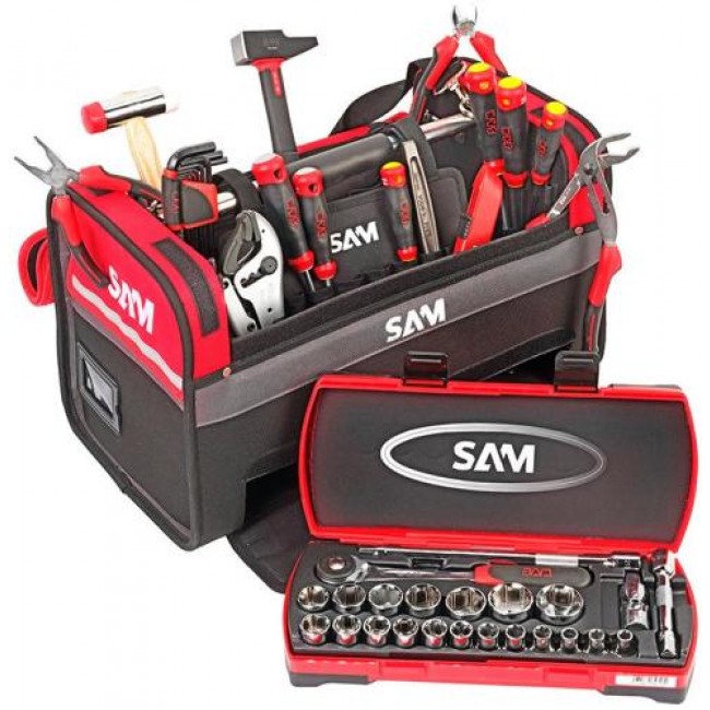 Caisse à outils textile 39 L avec 1ers outils de mécanique - cpp-38bag SAM OUTILLAGE