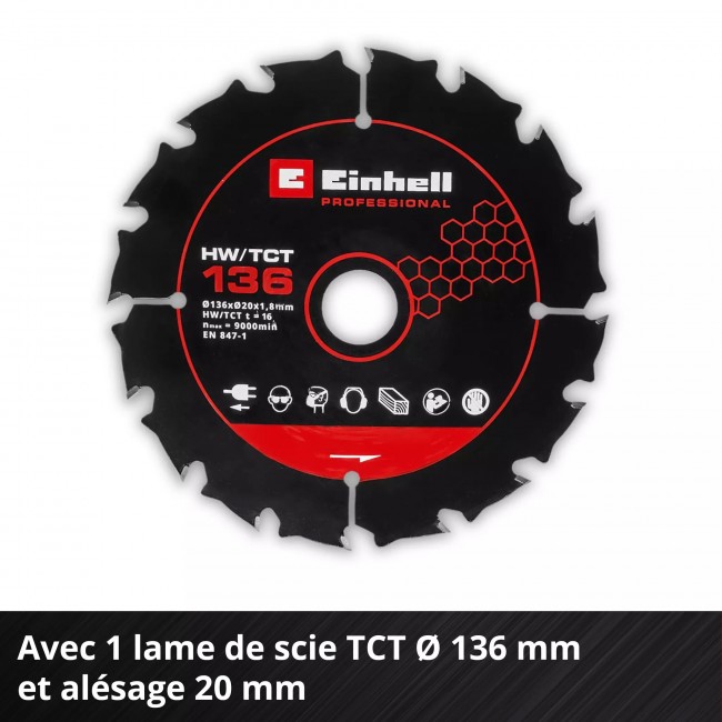 Scie circulaire sans fil Pro TP-CS 18:136-C Li BL-Solo - 136mm - Power X-Change 7.jpeg EINHELL