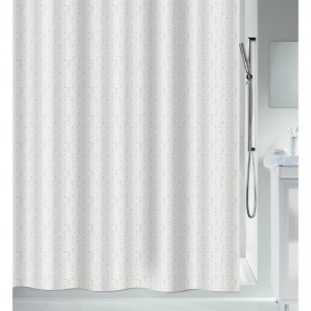 Rideau de douche - 240 x 200 cm - Polyester - Blanc - Wet SPIRELLA