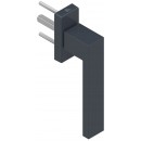 Poignée de fenêtre en aluminium - Créol - entraxe 43 mm LA CROISÉE DS