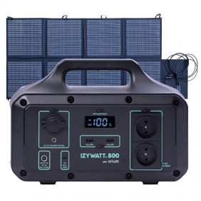 Station d'énergie portative IZYWATT 800 + panneau solaire pliant 160W ORIUM