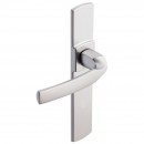 Poignées sur plaques bec-de-cane - aluminium chromé velours - Artis - Bricozor.jpeg VACHETTE