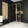 Ensemble de douche à l'italienne 120 cm - finition or brossé - pack complet