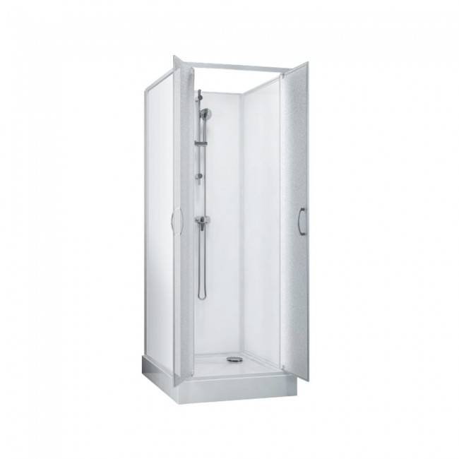 Cabine de douche Surf 5 - 70x70 cm - accès de face - portes battantes LEDA