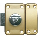 Verrou en applique à bouton - par paire sur même clé - bronze - City25 ISEO