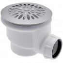 Bonde de douche à grille inox 90 mm - sortie horizontale NICOLL