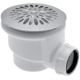 Bonde de douche à grille inox 90 mm - sortie horizontale NICOLL