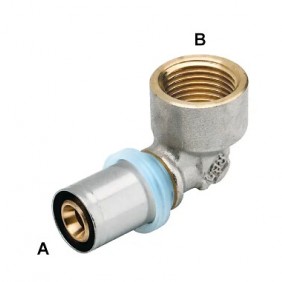 Coude à sertir taraudage femelle pour tube multicouche RBM