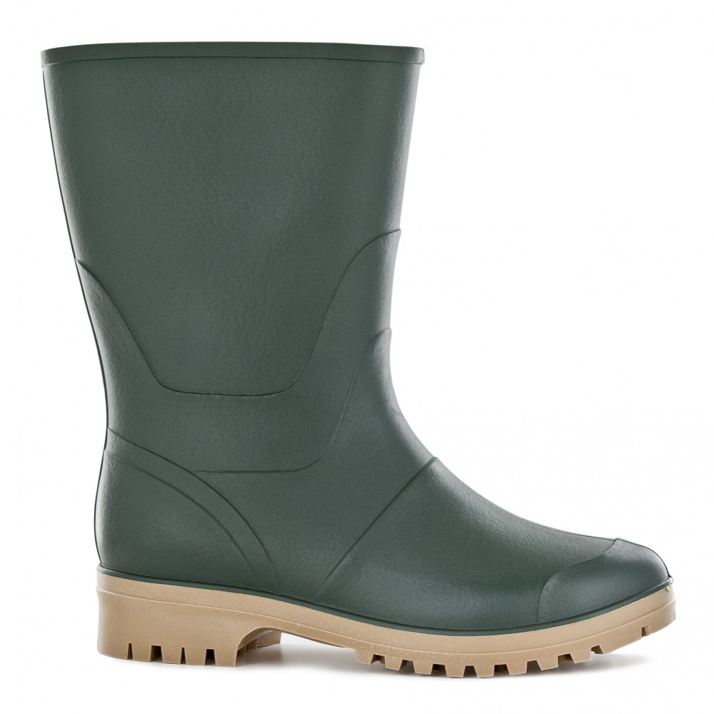 Bottes de pluie vertes en caoutchouc