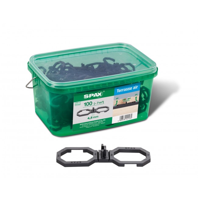 Cales d'espacement pour terrasse bois sur lambourde aluminium - Air SPAX