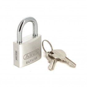 Cadenas à clé s'entrouvrant Titalium™ - anse acier cémenté - 64TI ABUS