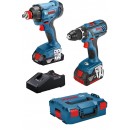 Perceuse-visseuse GSR 18V-28 + Visseuse à chocs GDX 18V-180 + 2 batteries 4Ah+ Chargeur BOSCH