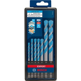 Coffret de 7 forets EXPERT HEX-9 Multi Construction - diamètre 4 à 12 mm BOSCH