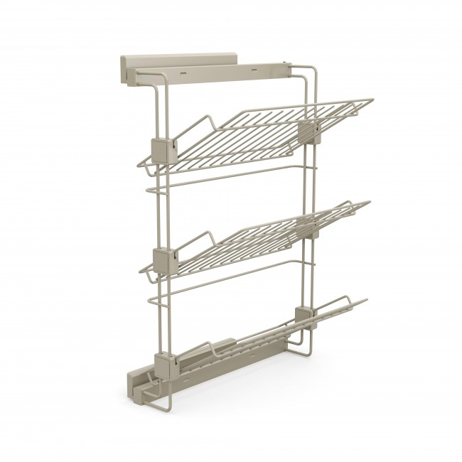 Porte-chaussures - coulissant latéral gauche - acier - pierre - Hack - Bricozor.jpeg EMUCA