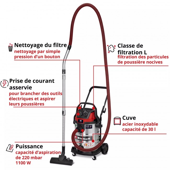 Aspirateur eaux et poussières - 30L - 1150W - classe L - TE-VC 3080 SACL 2.jpeg EINHELL