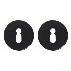 Rosaces clé L pour clé simple - nylon - noir RAL 9005 - ZD NORMBAU