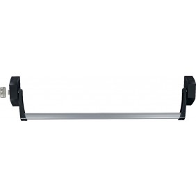 Antipanique Isy Bar EN1125 1 point latéral barre de 1200 mm - argent et noir JPM