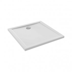 Receveur de douche extra-plat 90x90cm en céramique - blanc - Camille JACOB DELAFON