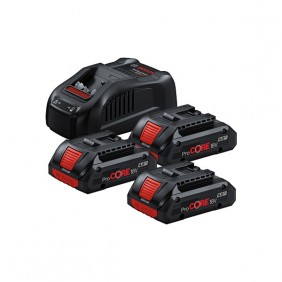 Pack 3 batteries ProCORE 18V 4Ah + chargeur GAL 1880 - 0615990N2G BOSCH
