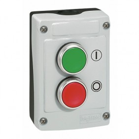 Boîte avec 2 boutons vert/rouge à impulsion LEGRAND