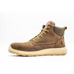 Chaussures de sécurité hautes FUZE S3 CI HI - en cuir nubuck marron UNIWORK