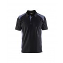 Polo de travail en coton piqué 3324 - noir et gris clair BLAKLADER