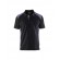 Polo de travail en coton piqué 3324 - noir et gris clair