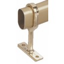 Support de tube de penderie ovale 30x15 mm - aluminium - hauteur 75 mm DUVAL