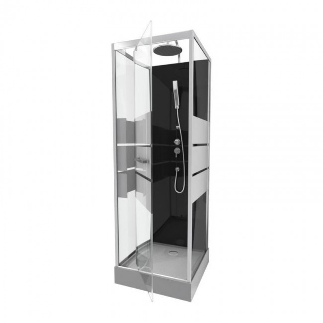 Cabine de douche Study - 3 dimensions - porte pivotante 80cm AURLANE