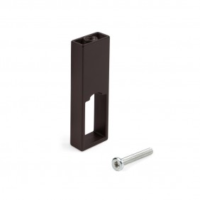 Support central pour barre d'armoire Luxe - zamak finition moka EMUCA