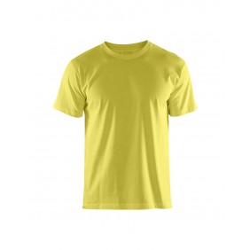 T-shirt de travail respirant 100% coton uni 3525 - jaune fluo BLAKLADER