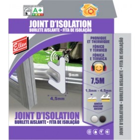 Joint d'isolation phonique et thermique adhésif - longueur 7,5 m ELLEN
