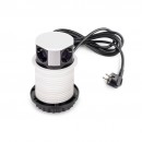 Multiconnecteur Vertikal Push - 3 prises Schuko + USB A + USB C - blanc EMUCA