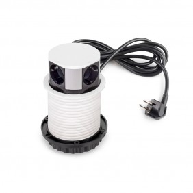 Multiconnecteur Vertikal Push - 3 prises Schuko + USB A + USB C - blanc EMUCA