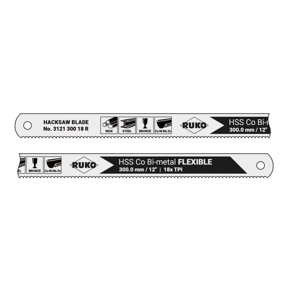 Lame de scie à main HSSCo Bihart cobalt longueur 300 mm par 10 — free download
