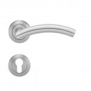 Poignées de porte sur rosaces rondes série ER 30 Corse - inox satiné KARCHER DESIGN
