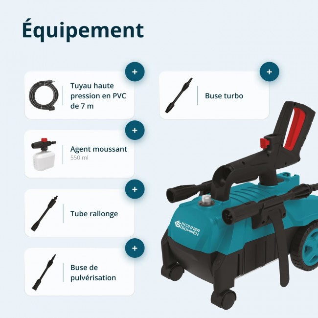 Nettoyeur haute pression 1600W - 130 bar - KS PW130H - Bricozor 7.jpeg KONNER & SOHNEN