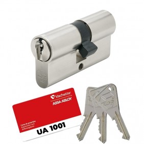 Cylindre double V5 7101 s'entrouvrant sur variure UA 1001, laiton nickelé VACHETTE