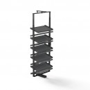 Porte-chaussures pivotant pour intérieur d'armoire Quartz - titane EMUCA