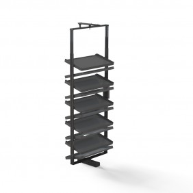 Porte-chaussures pivotant pour intérieur d'armoire Quartz - titane EMUCA