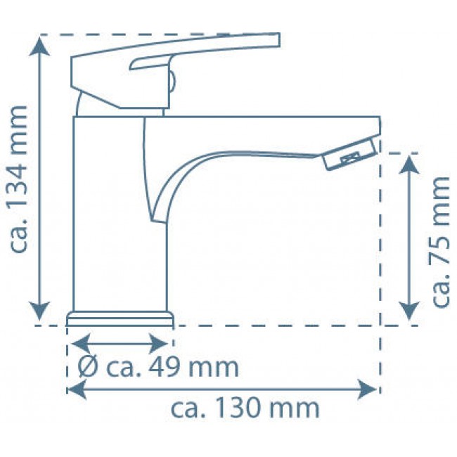 Schema Mitigeur monocommande - lavabo - blanc et chromé Alaska.jpg SCHÜTTE