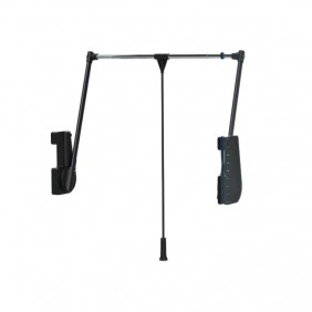 Penderie escamotable noire LIFT 700 - fixation latérale - charge 15 kg AMBOS