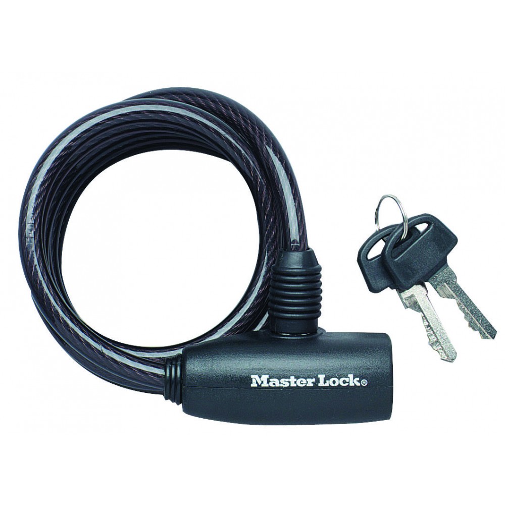 Master Lock Cable Antivol Vélo[Combinaison] [Extérieur] [Couleur Aléatoire]  8631 - Idéal pour Vélo, Vélo Electrique, Skateboard, Poussettes, Tondeuses