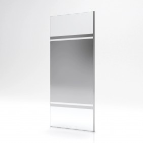 Paroi de douche fixe Parma 2 - verre miroir - 80 cm AURLANE