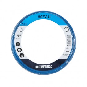 Fil rigide HO7V-U - 1,5 mm² - Bleu DEBFLEX