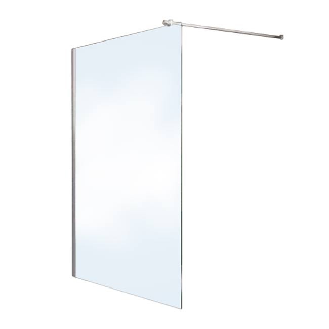 Paroi de douche à l'italienne Open 2 - verre transparent - 90 cm LEDA