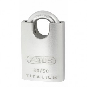 Cadenas à clé - anticorrosion - anse protégée - Titalium™ - 90RK/50 ABUS