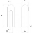 Paumelle réglable Bixacta pour porte PVC - nœud Ø 16 mm - blanc OTLAV