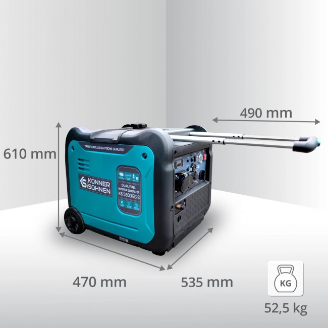 Groupe électrogène Inverter à essence:gaz - 5,5 kW - 230V - KS 5500iEG S - Bricozor 3.jpeg KONNER & SOHNEN
