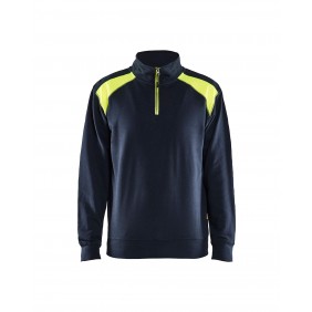 Sweat camionneur avec détail aux épaules - bleu marine foncé et jaune BLAKLADER